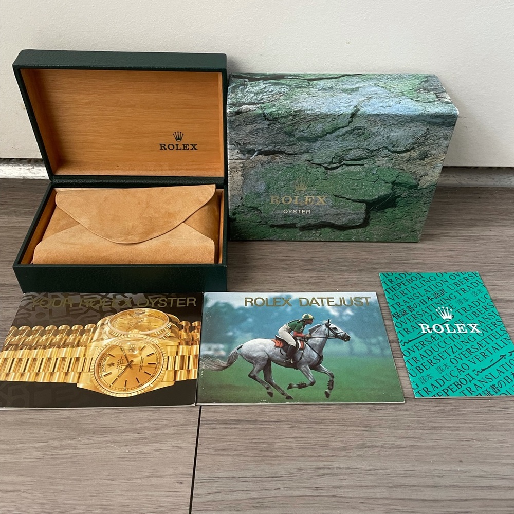 Rolex watch box with books